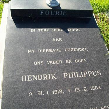 FOURIE Hendrik Philippus 1918-1983