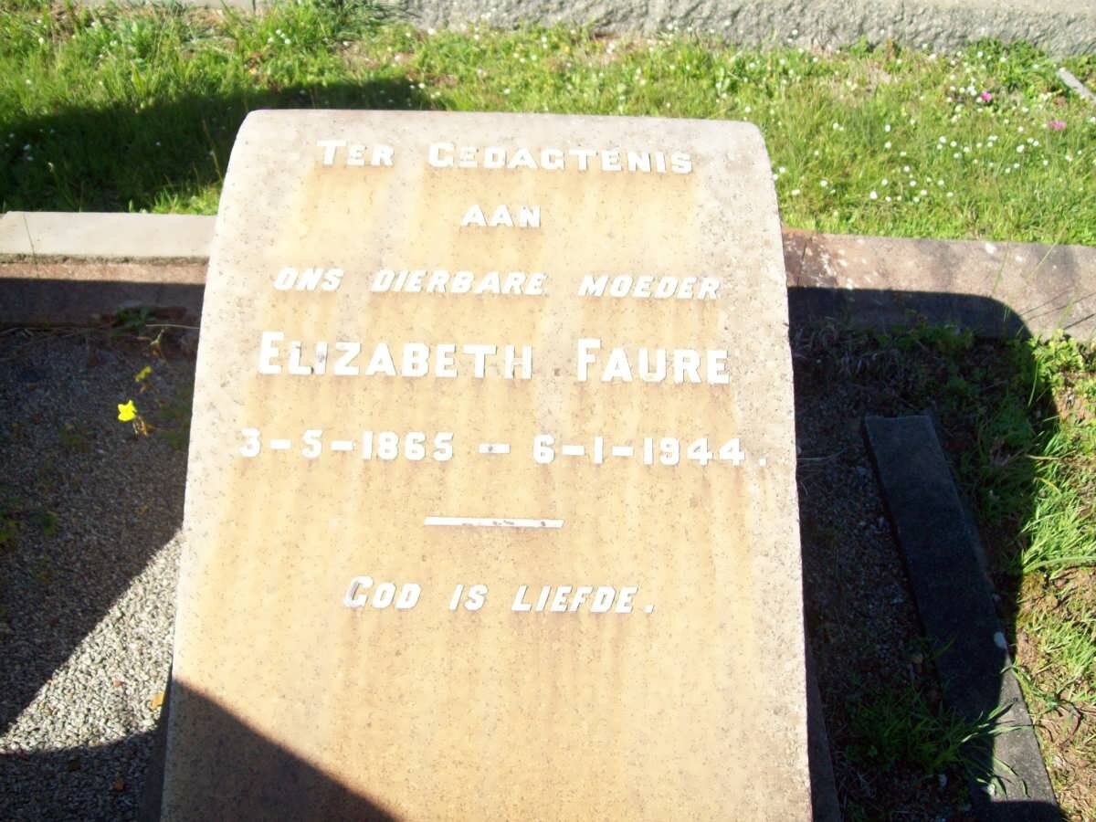 FAURE Elizabeth 1865-1944