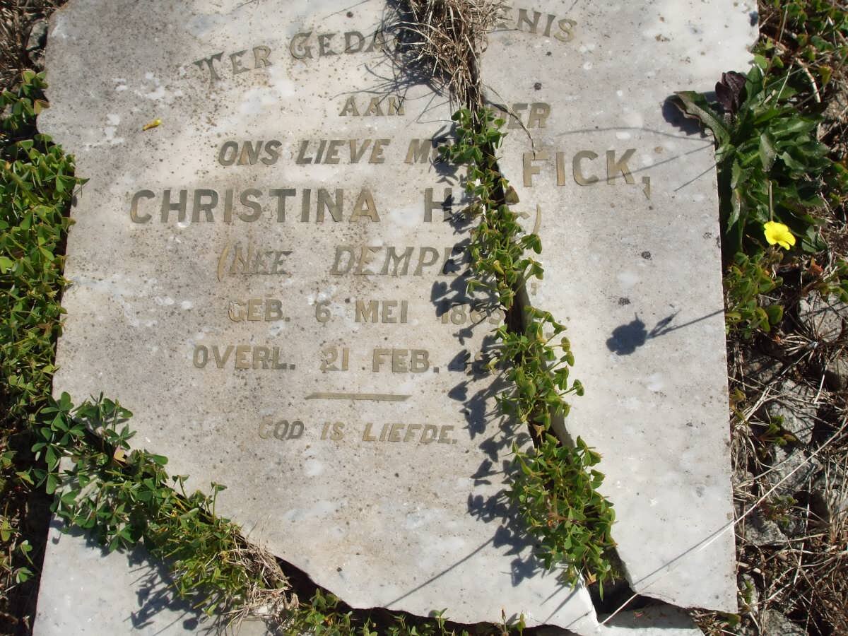 FICK Christina H. nee DEMPERS 1865-191?