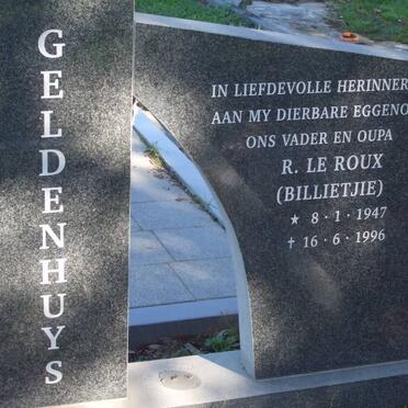 GELDENHUYS R. le Roux 1947-1996