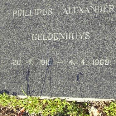 GELDENHUYS Phillipus Alexander 1916-1969