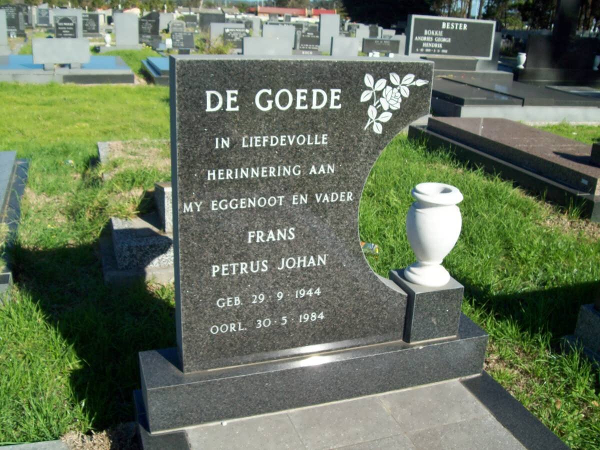 GOEDE Frans Petrus Johan, de 1944-1984