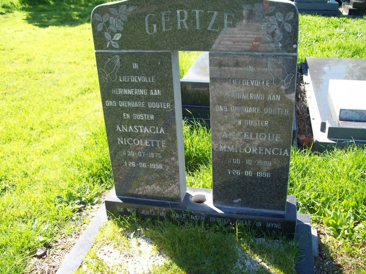 GERTZE Anastacia Nicolette 1975-1998 :: GERTZE Angelique Emmilorencia 1980-1998