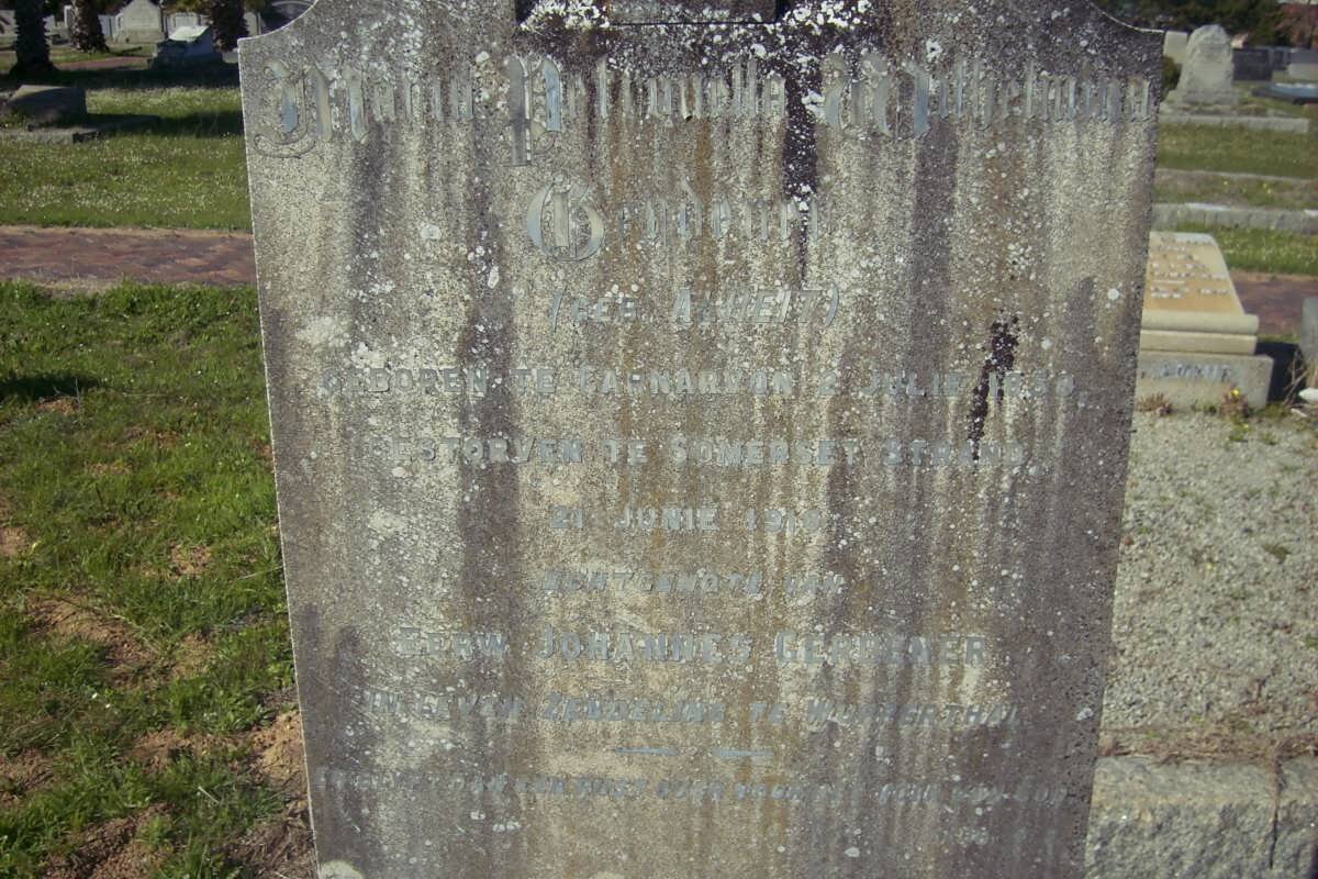 GERDENER Maria  Petronella Wilhelmina  nee ALHEIT 1850-1916