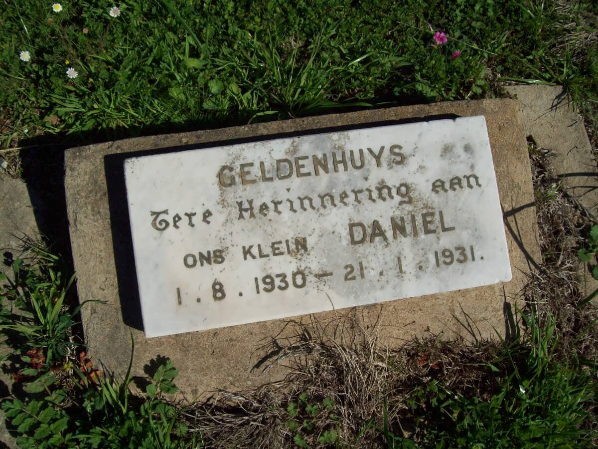 GELDENHUYS Daniel 1930-1931