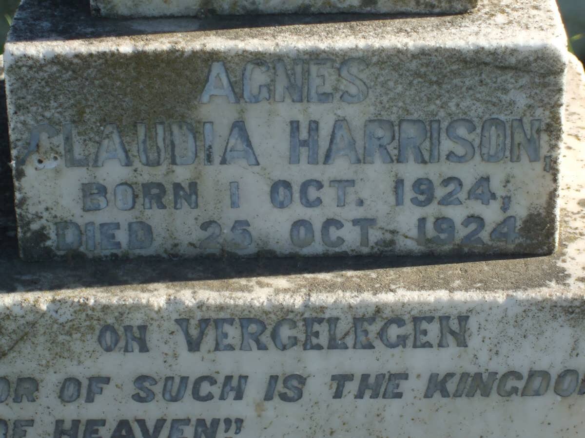 HARRISON Agnes Claudia 1924-1924