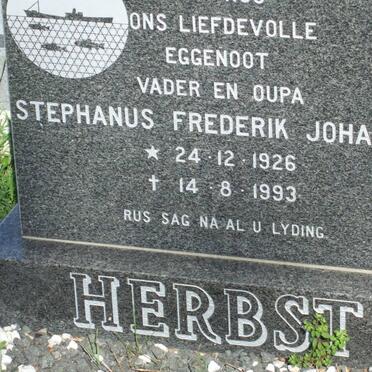 HERBST Stephanus Frederik Johannes 1926-1993