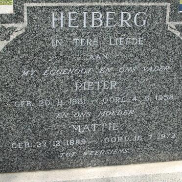 HEIBERG Pieter 1881-1958 &amp; Mattie 1889-1972