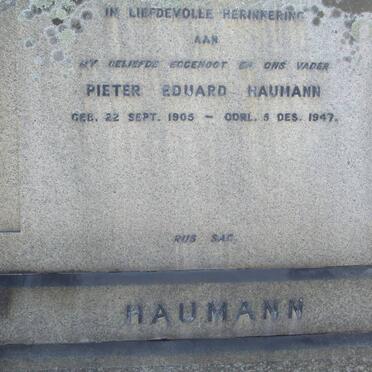 HAUMANN Pieter Eduard 1905-1947