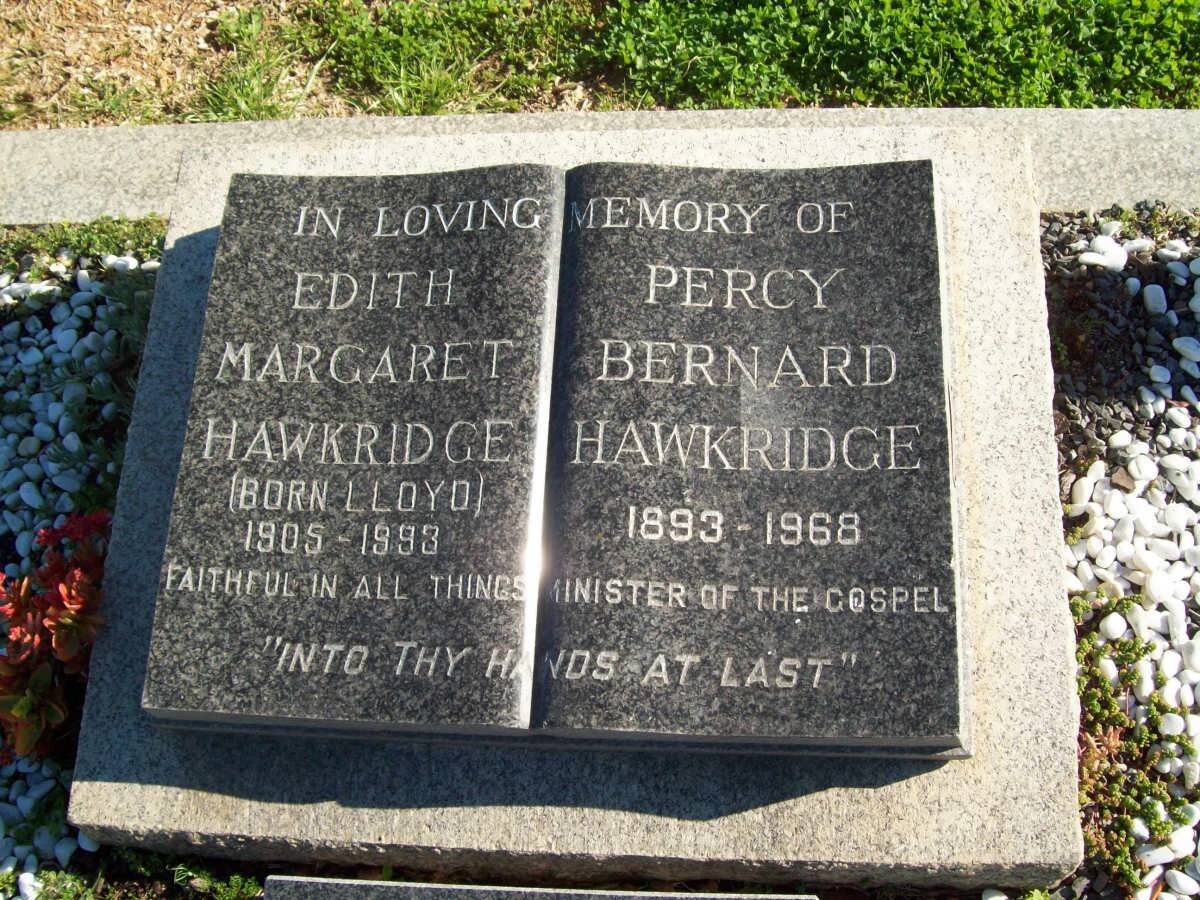 HAWKRIDGE Percy Bernard 1893-1968 &amp; Edith Margaret LLOYD 1905-1993