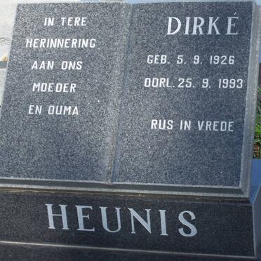 HEUNIS Dirke 1926-1993