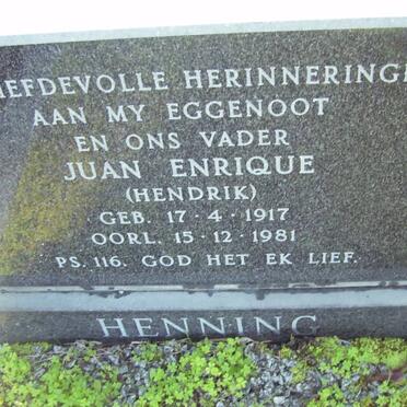 HENNING Juan Enrique 1917-1981