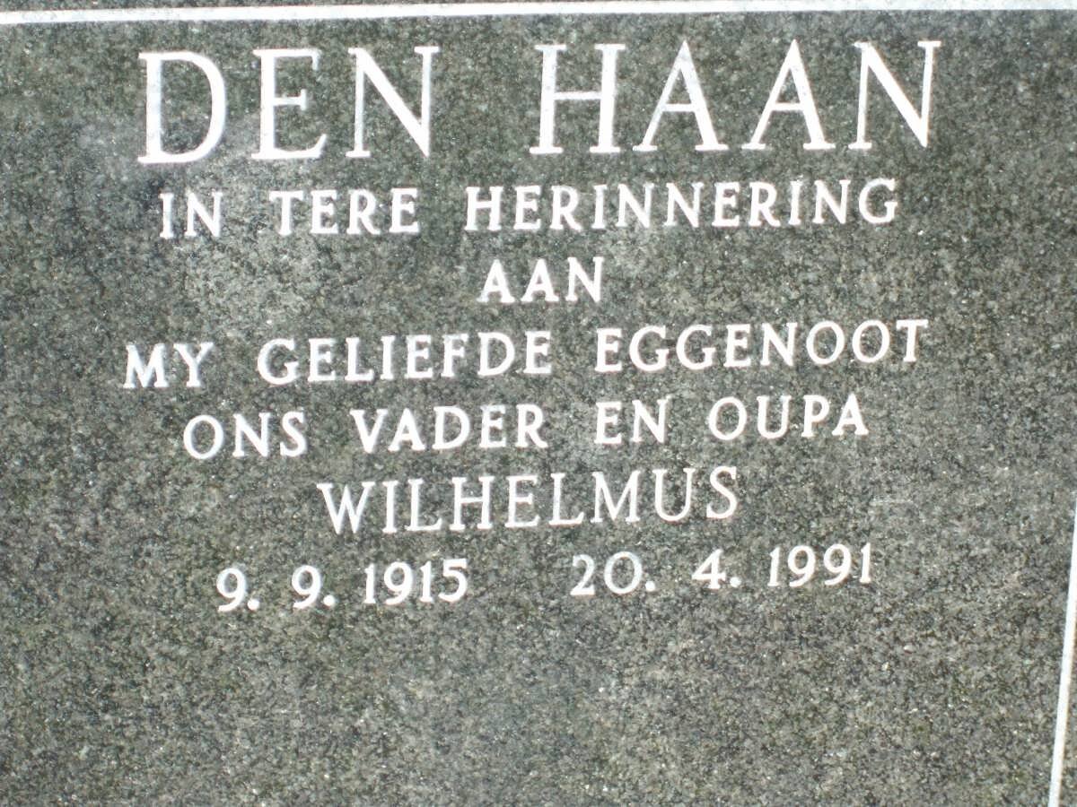 HAAN Wilhelmus, den 1915-1991