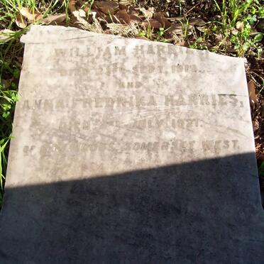 HARRIES William -1919 &amp; Anna Fredrika -1921