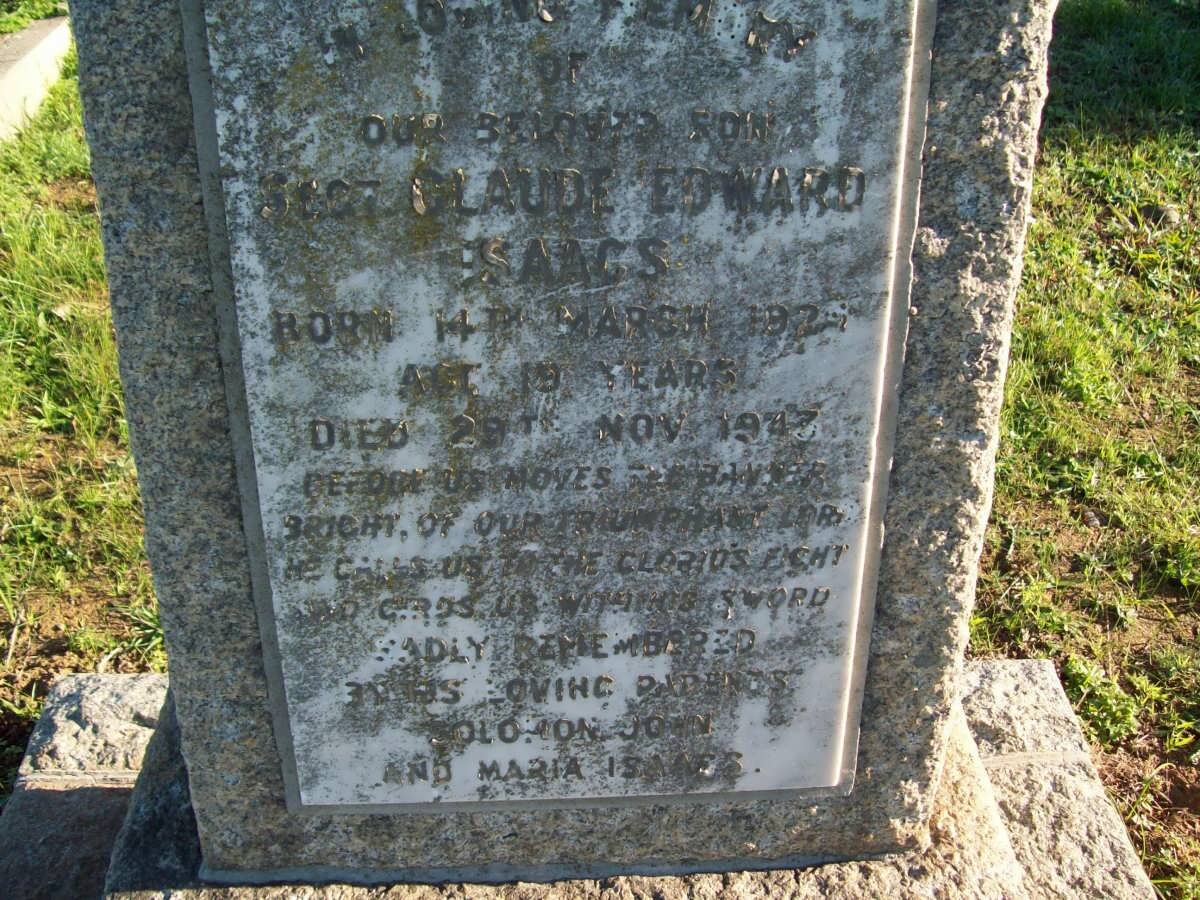 ISAACS Claude Edwards 1925-1947