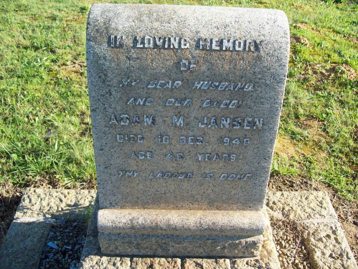 JANSEN Adam. M. -1948