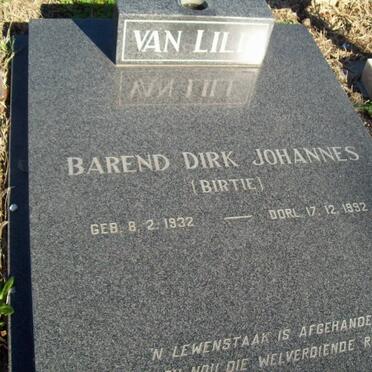 LILL Barend Dirk Johannes, van 1932-1992