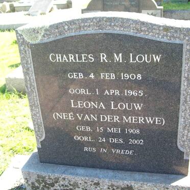 LOUW Charles R.M. 1908-1965 &amp; Leona VAN DER MERWE 1908-2002