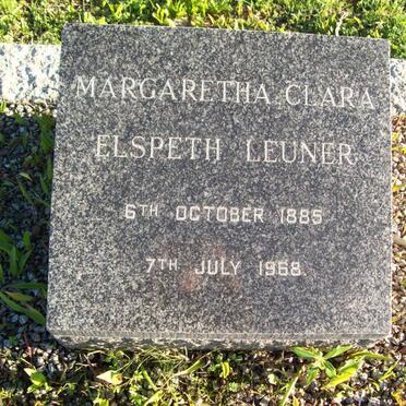 LEUNER Margaretha Clara Elspeth 1885-1968