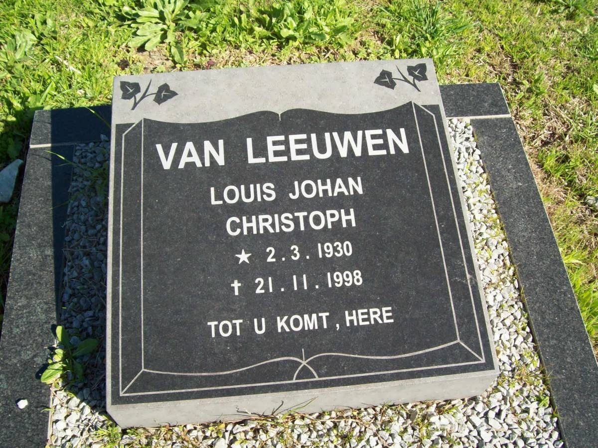 LEEUWEN Louis Johan Christoph, van 1930-1998
