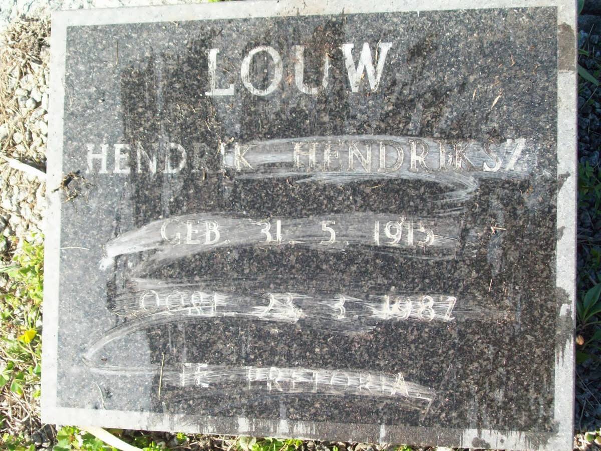 LOUW Hendrik Hendriksz 1915-1987