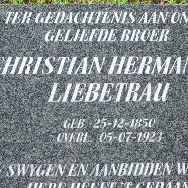 LIEBETRAU Christian Hermanus 1850-1923