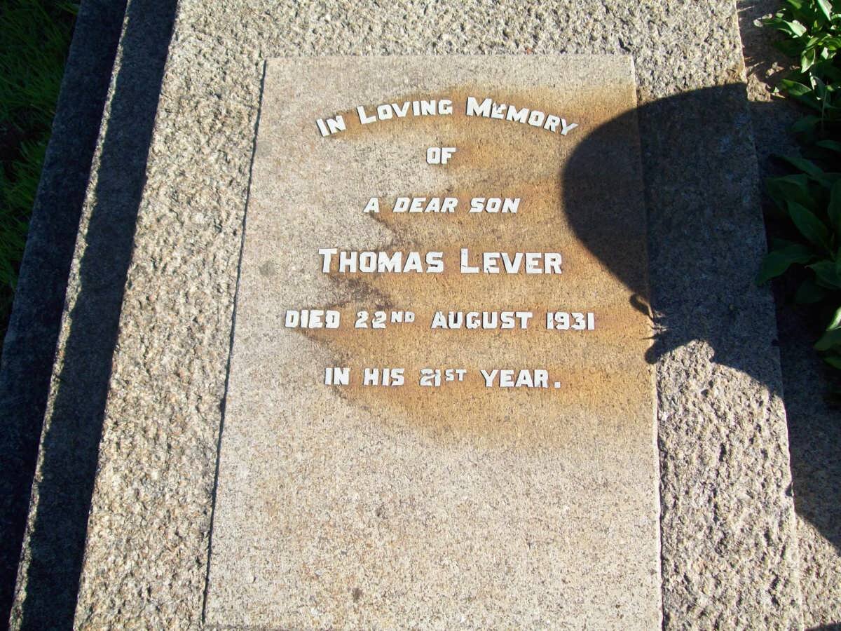 LEVER Thomas -1931