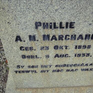 MARCHAND Phillie A.M. 1898-1933