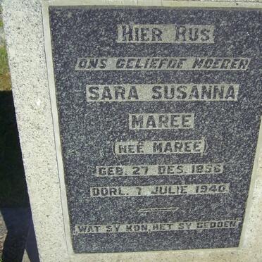 MAREE Sara Susanna nee MAREE 1956-1940