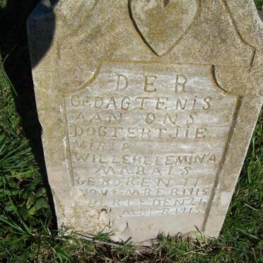 MARAIS Miria Willehelemina 1915-1915