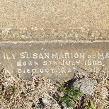 MARDT Lily Susan Marion, de 1889-1918 :: DE MARDT Henry 187?-1918
