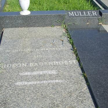 MULLER Gideon Badenhorst 1925-1986