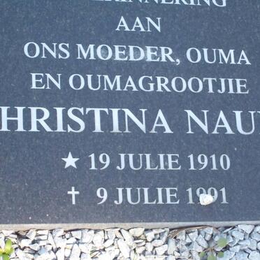 NAUDE Christina 1910-1991