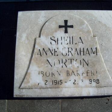 NORTON Sheila Anne Graham nee BARKER 1915-1998