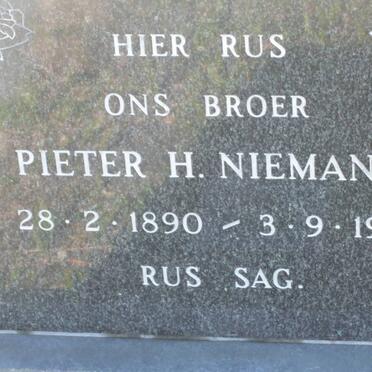 NIEMAND Pieter H. 1890-1971