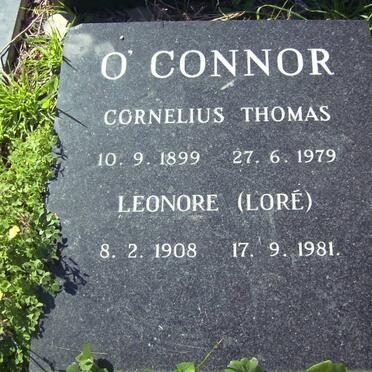 O'CONNOR Cornelius Thomas 1899-1979 &amp; Leonore 1908-1981