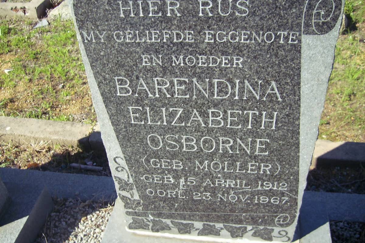 OSBORNE Barendina Elizabeth nee MOLLER 1912-1967