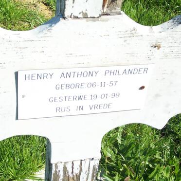 PHILANDER Henry Anthony 1957-1999