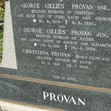 PROVAN George Gillies 1878-1950 &amp; Christina Duncan 1881-1965 :: PROVAN George Gillies 1910-1949