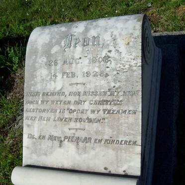 PIENAAR Leon 1908-1928