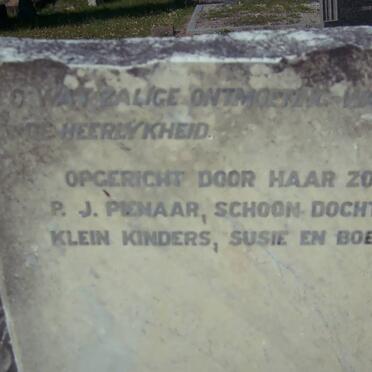 PIENAAR Susanna Maria nee SMIT 1860-1923