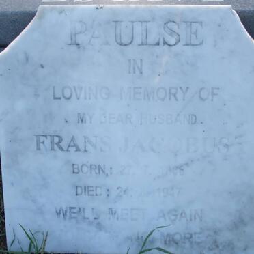 PAULSE Frans Jacobus 1866-1947