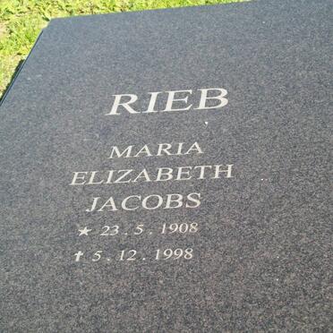 RIEB Maria Elizabeth Jacobs 1908-1998