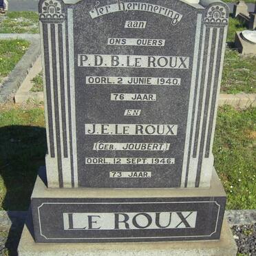 ROUX P.D.B., le - 1940 &amp; J.E. JOUBERT -1946
