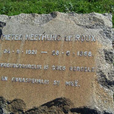 ROUX Pieter Neethling, le 1921-1958