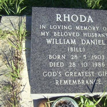 RHODA William Daniel 1903-1986