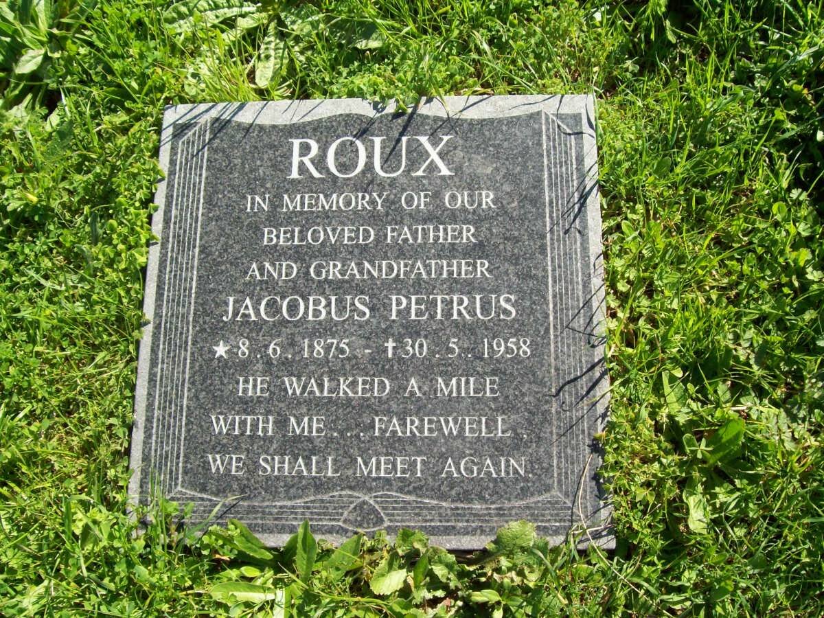 ROUX Jacobus Petrus 1875-1958