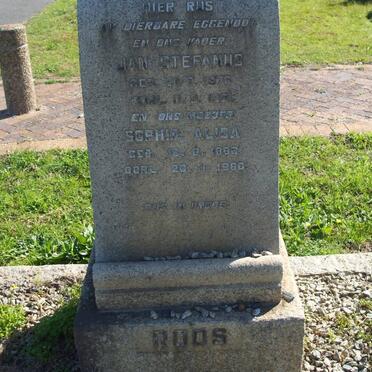 ROOS Jan Stefanus 1876-1951 &amp; Sophia Alida 1880-1960