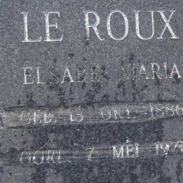 ROUX Elsabe Maria, le 1886-1975