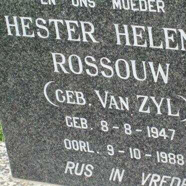 ROSSOUW Hester Helena nee VAN ZYL 1947-1988